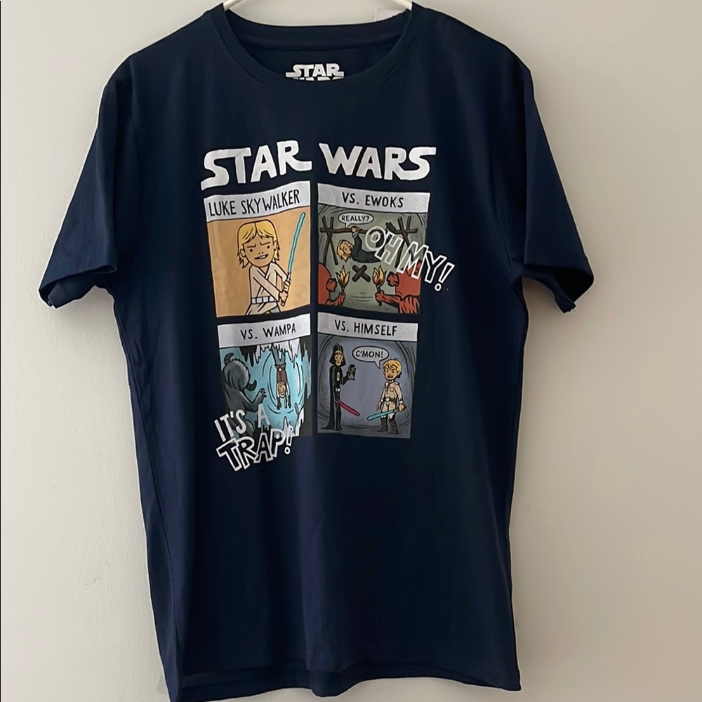 Star Wars Navy Blue Comic Panel T-Shirt